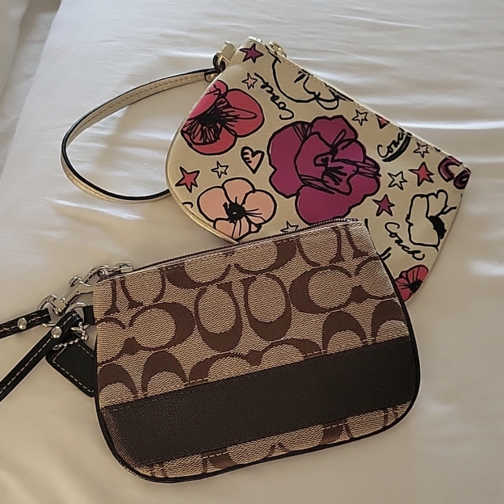 Pair of Coach wristlets